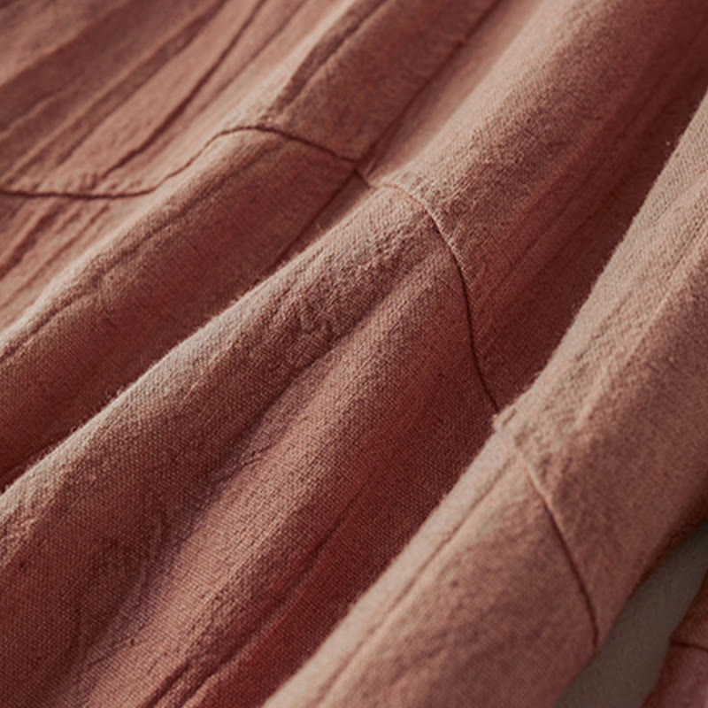 Pantalon Buddha Stones décontracté ample à jambe droite de 7 à 8 pouces pour femme avec poches en coton - image 4