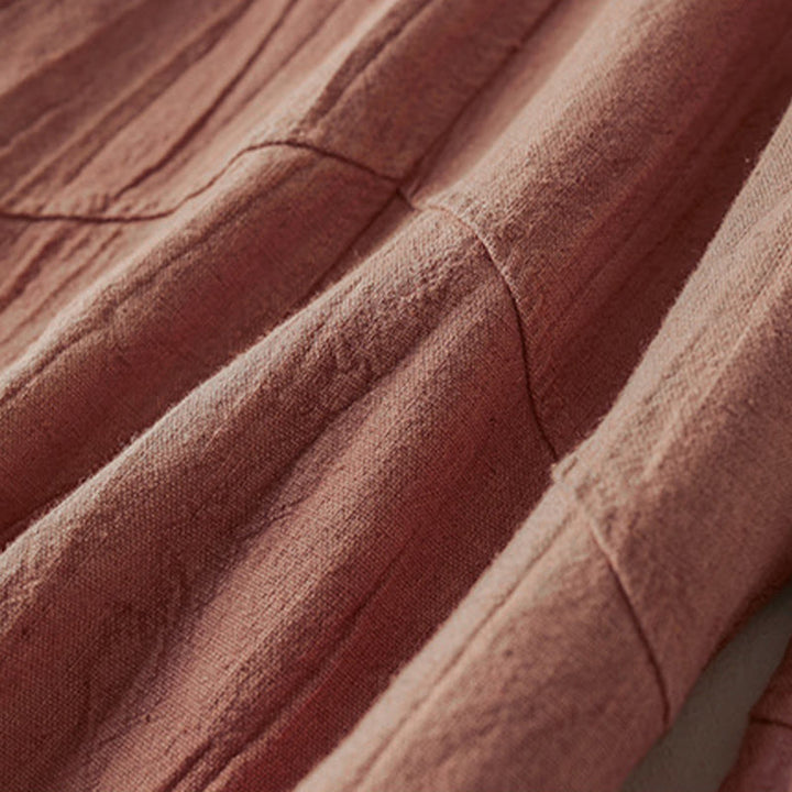 Pantalon Buddha Stones décontracté ample à jambe droite de 7 à 8 pouces pour femme avec poches en coton - image 4