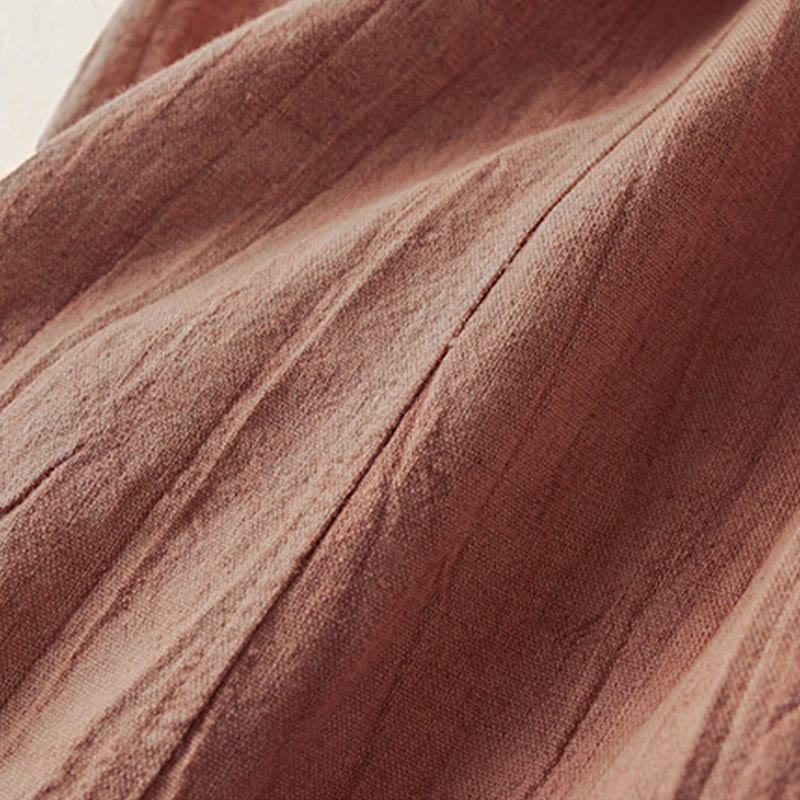 Pantalon Buddha Stones décontracté ample à jambe droite de 7 à 8 pouces pour femme avec poches en coton - image 6