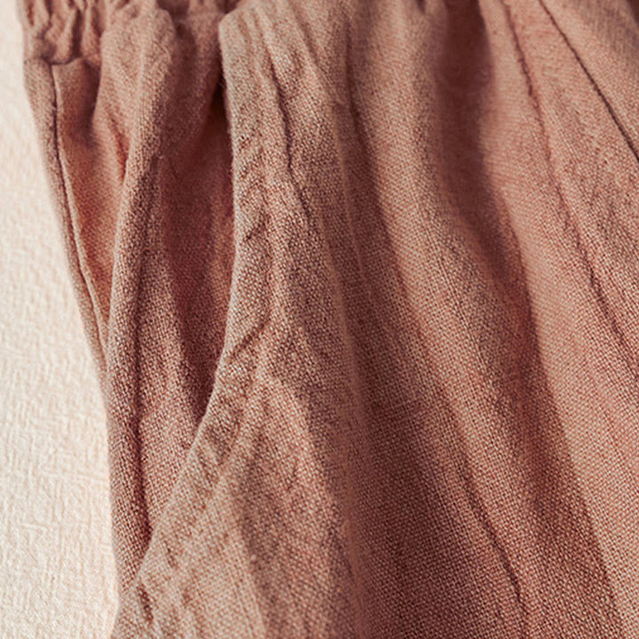 Pantalon Buddha Stones décontracté ample à jambe droite de 7 à 8 pouces pour femme avec poches en coton - image 5