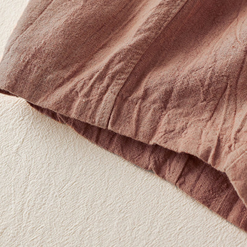 Pantalon Buddha Stones décontracté ample à jambe droite de 7 à 8 pouces pour femme avec poches en coton - image 2