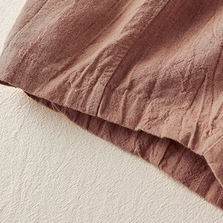 Pantalon Buddha Stones décontracté ample à jambe droite de 7 à 8 pouces pour femme avec poches en coton - image 2