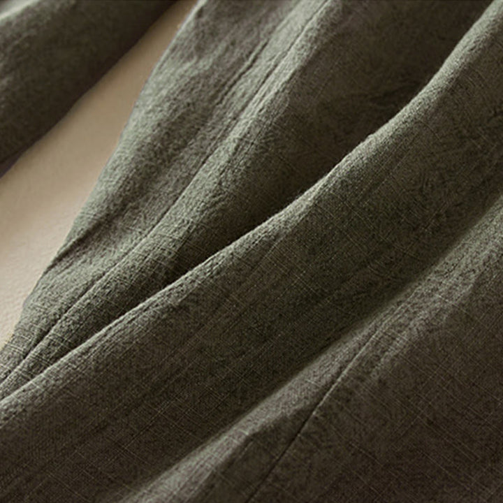 Pantalon Buddha Stones décontracté ample à jambe droite de 7 à 8 pouces pour femme avec poches en coton - image 11