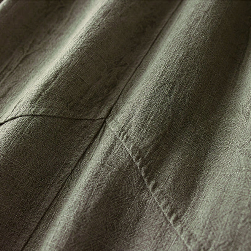 Pantalon Buddha Stones décontracté ample à jambe droite de 7 à 8 pouces pour femme avec poches en coton - image 13