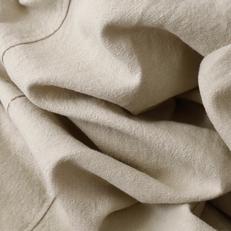 Pantalon sarouel décontracté en coton et lin pour femme avec poches, longueur 7-8, Buddha Stones - image 8