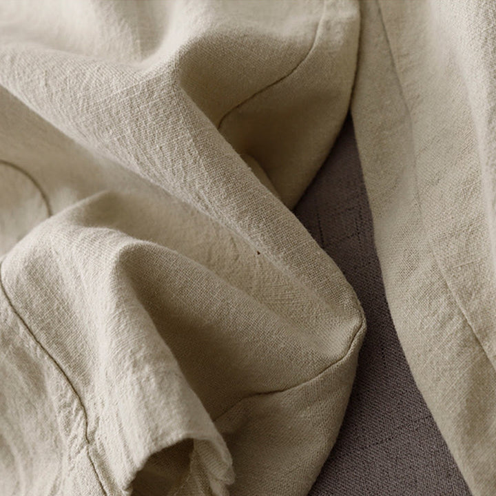 Pantalon sarouel décontracté en coton et lin pour femme avec poches, longueur 7-8, Buddha Stones - image 10