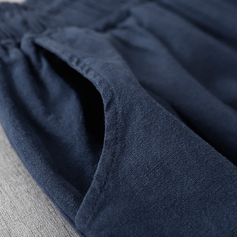 Pantalon sarouel décontracté en coton et lin pour femme avec poches, longueur 7-8, Buddha Stones - image 23