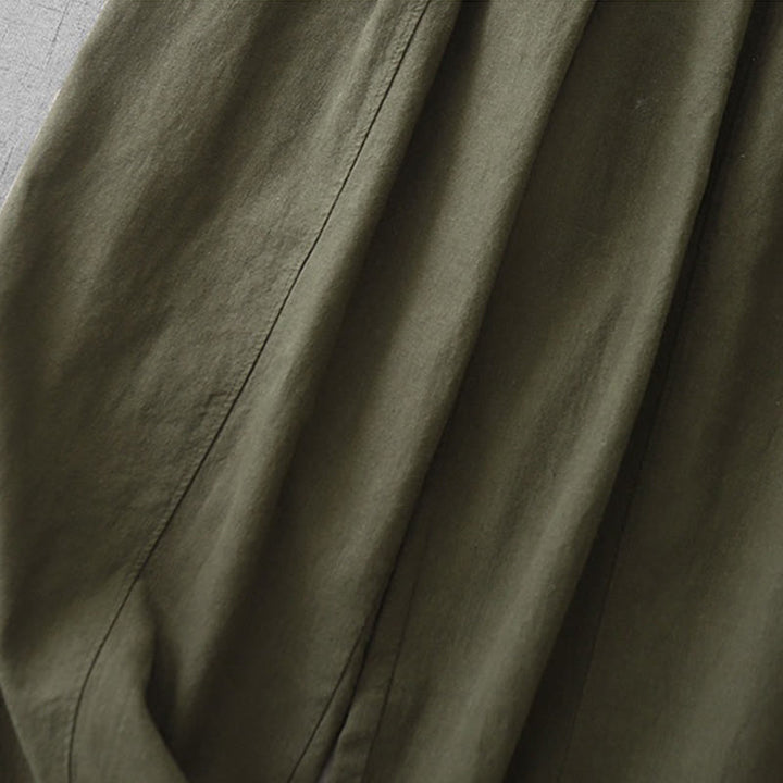 Pantalon sarouel décontracté en coton et lin pour femme avec poches, longueur 7-8, Buddha Stones - image 30