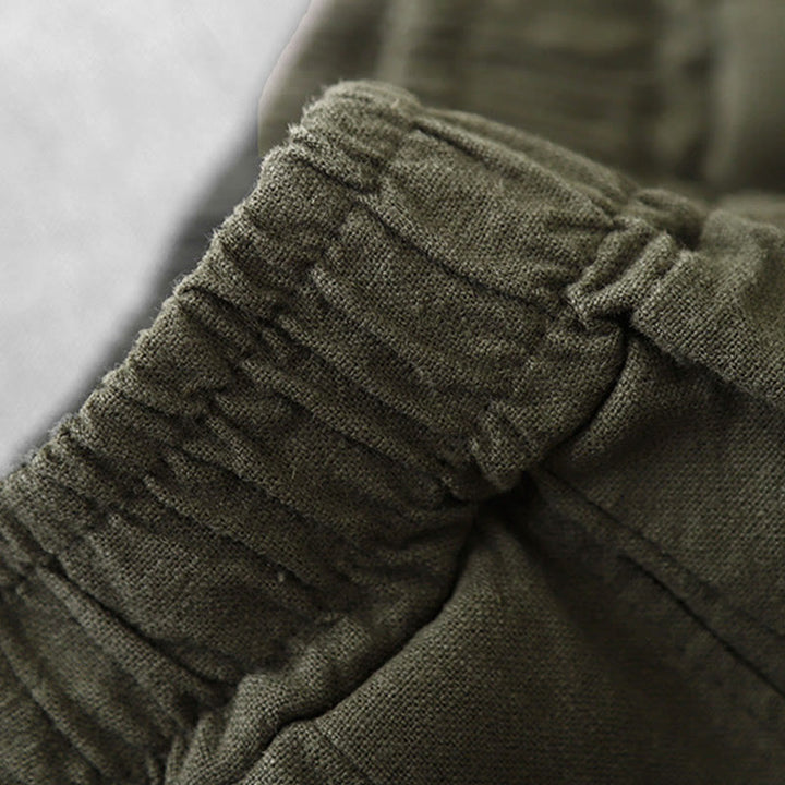 Pantalon sarouel décontracté en coton et lin pour femme avec poches, longueur 7-8, Buddha Stones