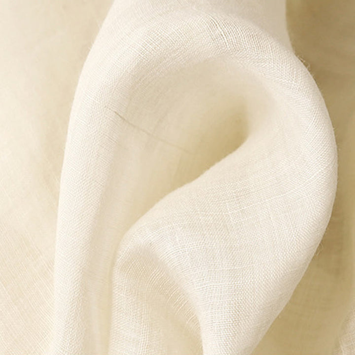 Chemise décontractée en coton à manches trois-quarts et col ras du cou avec broderies de plantes et boutons en forme de grenouille pour femmes Buddha Stones