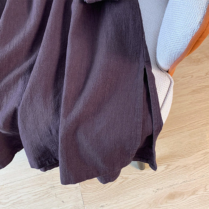 Chemise décontractée en coton et lin à manches longues et col montant pour femme, motif Buddha Stones - image 10