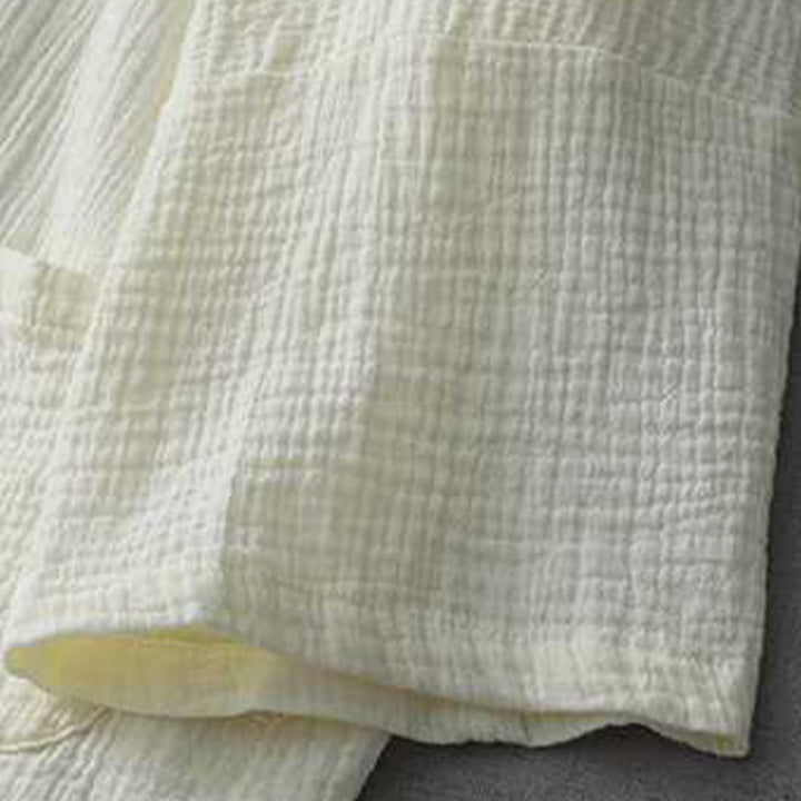 Veste en coton à manches trois-quarts ouverte sur le devant avec poches et Buddha Stones Zen Meditation