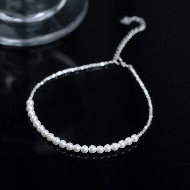 Bracelet de cheville de protection en argent sterling 925 avec Buddha Stones