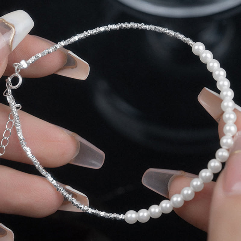Bracelet de cheville de protection en argent sterling 925 avec Buddha Stones