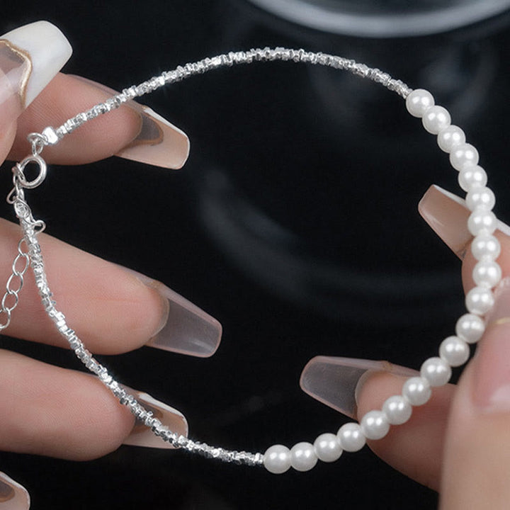 Bracelet de cheville de protection en argent sterling 925 avec Buddha Stones