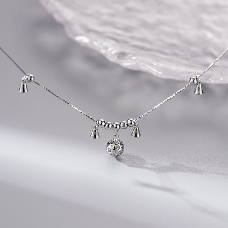 Bracelet de cheville en argent sterling 925 avec Buddha Stones et cloche de protection antique