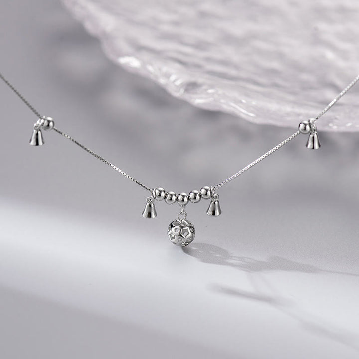 Bracelet de cheville en argent sterling 925 avec Buddha Stones et cloche de protection antique