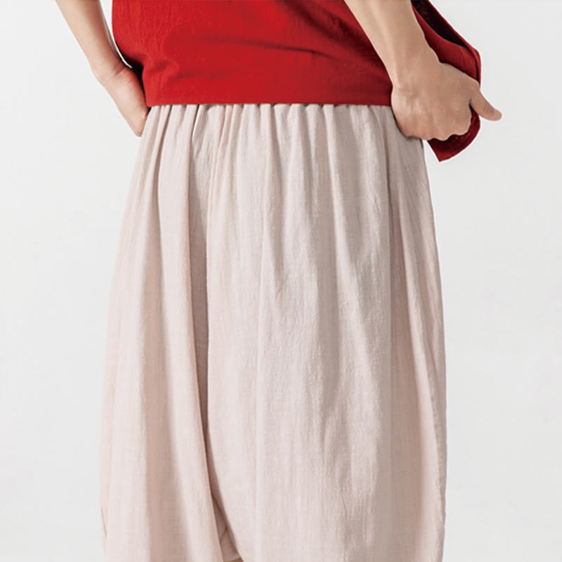 Pantalon sarouel pour homme avec cordon de serrage et poches, couleur unie, motif Buddha Stones Spring - image 30