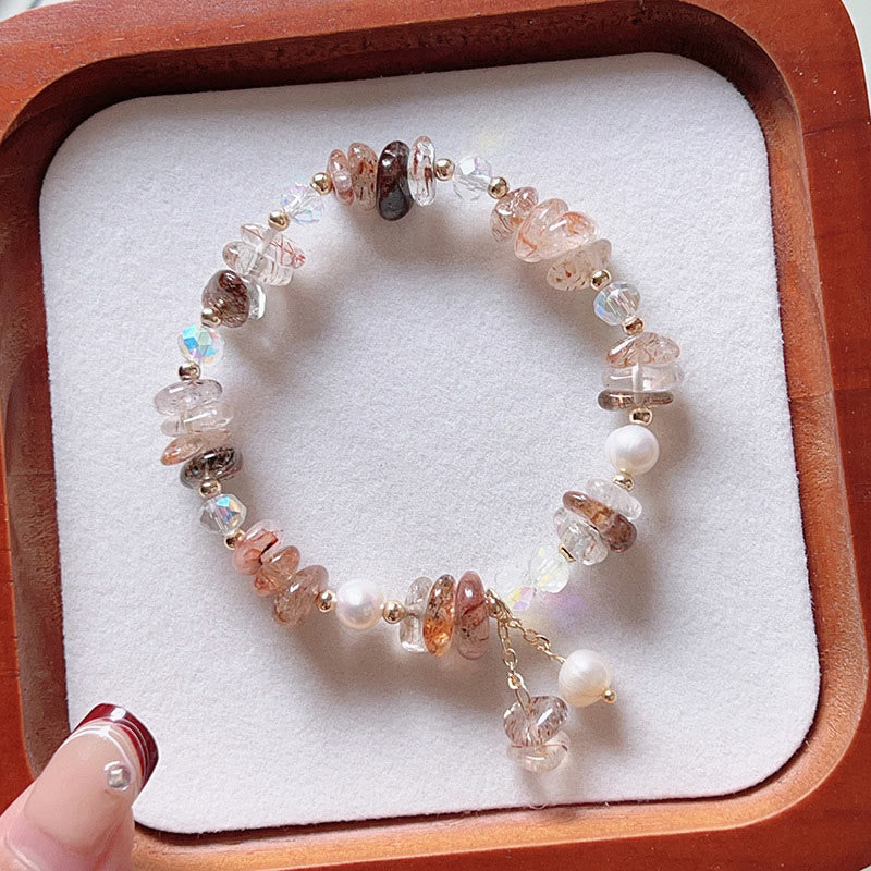 Bracelet positif en petites pièces irrégulières en cristal naturel Super Seven de Buddha Stones