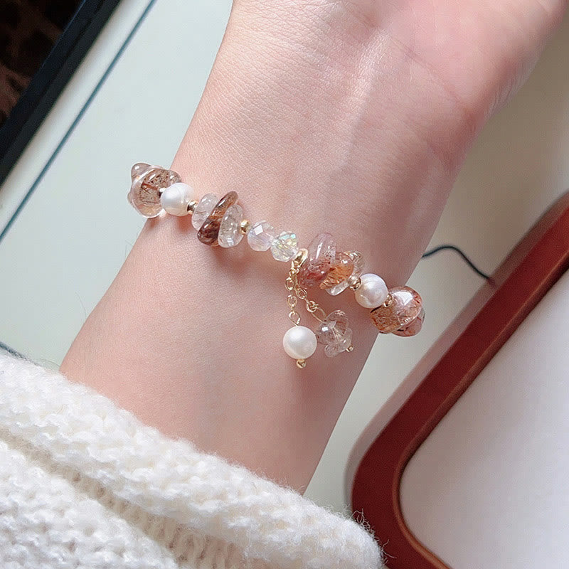 Bracelet positif en petites pièces irrégulières en cristal naturel Super Seven de Buddha Stones