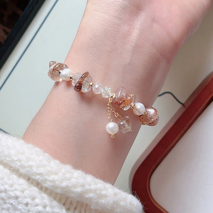 Bracelet positif en petites pièces irrégulières en cristal naturel Super Seven de Buddha Stones