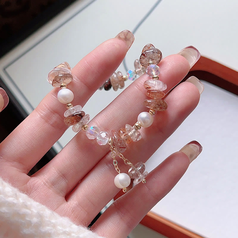Bracelet positif en petites pièces irrégulières en cristal naturel Super Seven de Buddha Stones