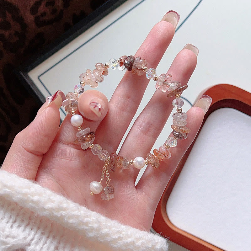 Bracelet positif en petites pièces irrégulières en cristal naturel Super Seven de Buddha Stones