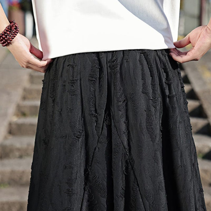 Pantalon large en coton avec cordon de serrage et poches pour homme, motif Buddha Stones, couleur unie - image 20