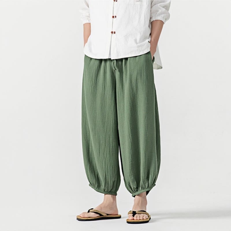 Pantalon pour homme en coton doux et uni avec cordon de serrage et poches Motif Buddha Stones - image 34