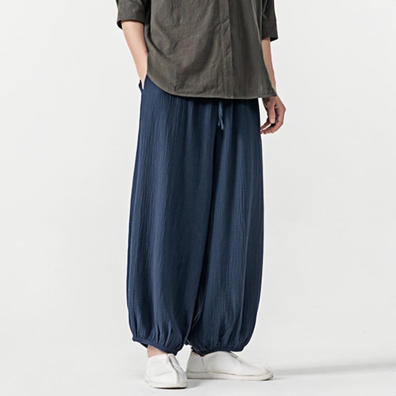 Pantalon pour homme en coton doux et uni avec cordon de serrage et poches Motif Buddha Stones - image 28