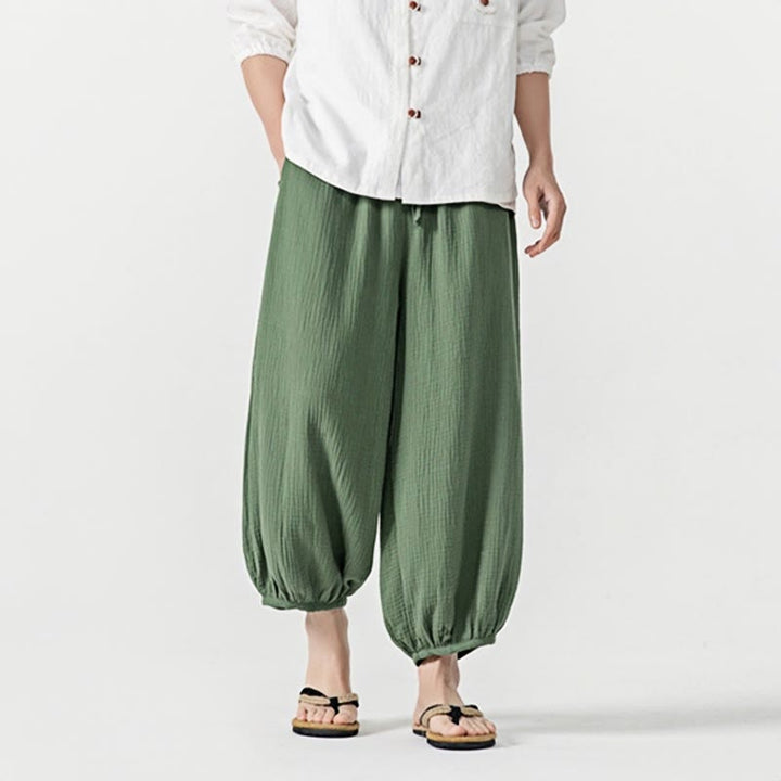 Pantalon pour homme en coton doux et uni avec cordon de serrage et poches Motif Buddha Stones - image 35