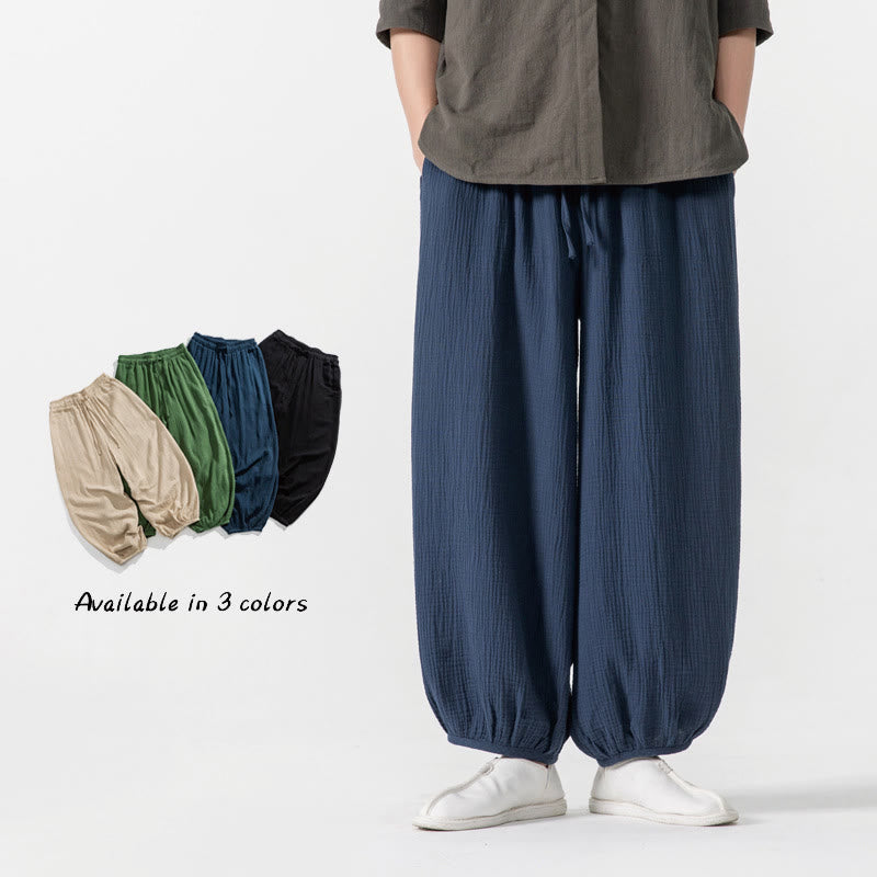 Pantalon pour homme en coton doux et uni avec cordon de serrage et poches Motif Buddha Stones - image 30
