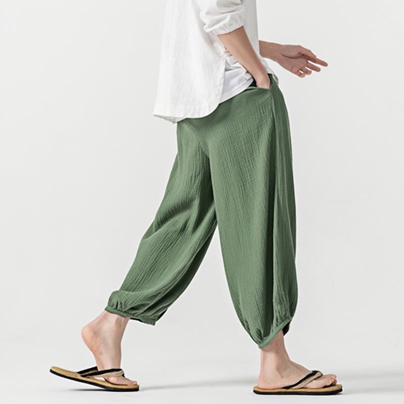 Pantalon pour homme en coton doux et uni avec cordon de serrage et poches Motif Buddha Stones - image 40