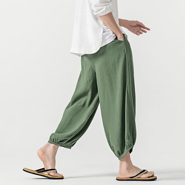 Pantalon pour homme en coton doux et uni avec cordon de serrage et poches Motif Buddha Stones - image 40