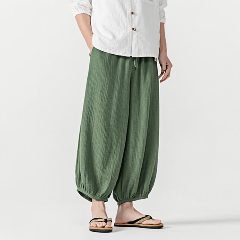 Pantalon pour homme en coton doux et uni avec cordon de serrage et poches Motif Buddha Stones - image 36
