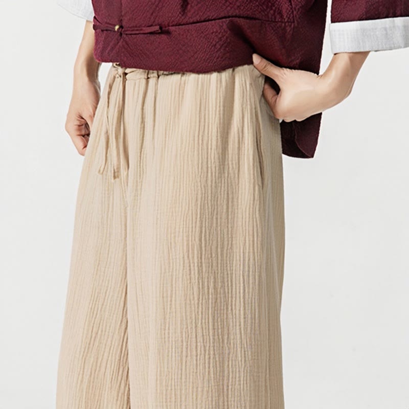 Pantalon pour homme en coton doux et uni avec cordon de serrage et poches Motif Buddha Stones - image 8