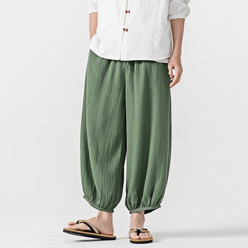 Pantalon pour homme en coton doux et uni avec cordon de serrage et poches Motif Buddha Stones - image 39