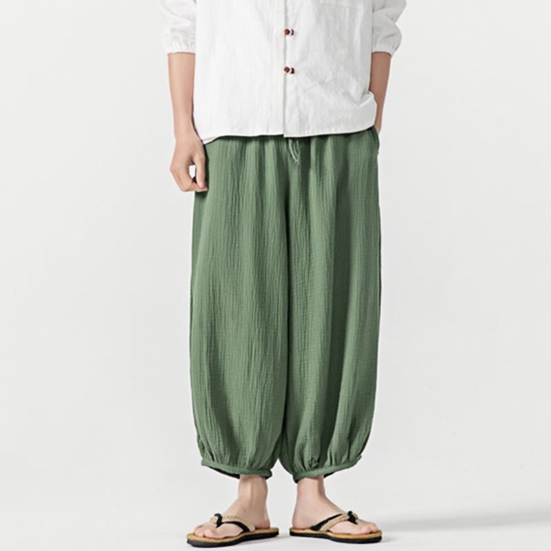 Pantalon pour homme en coton doux et uni avec cordon de serrage et poches Motif Buddha Stones - image 38