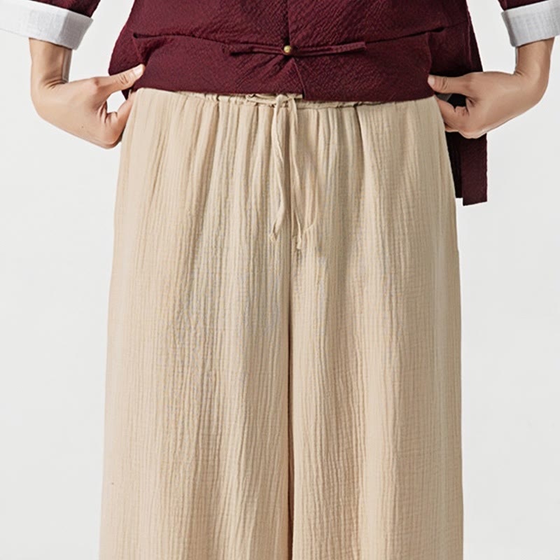 Pantalon pour homme en coton doux et uni avec cordon de serrage et poches Motif Buddha Stones - image 9