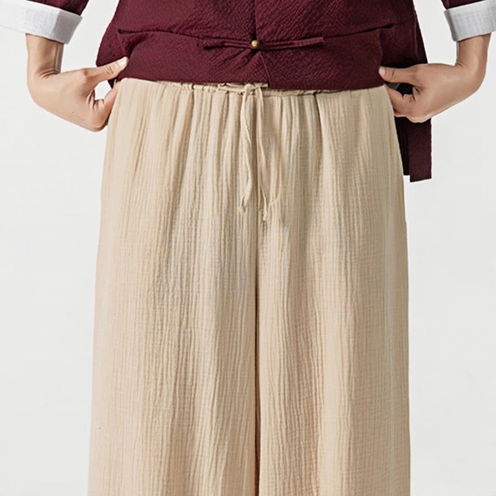 Pantalon pour homme en coton doux et uni avec cordon de serrage et poches Motif Buddha Stones - image 9