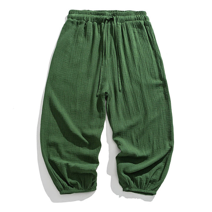 Pantalon pour homme en coton doux et uni avec cordon de serrage et poches Motif Buddha Stones - Forêt Verte - US/UK/AU46，EU56 (5XL) - image 31