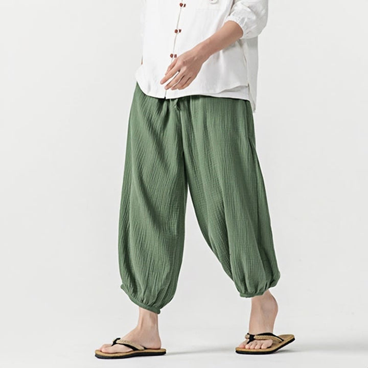 Pantalon pour homme en coton doux et uni avec cordon de serrage et poches Motif Buddha Stones - image 37