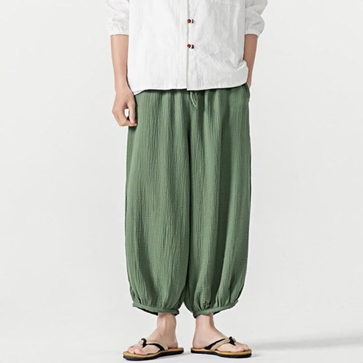 Pantalon pour homme en coton doux et uni avec cordon de serrage et poches Motif Buddha Stones - image 38
