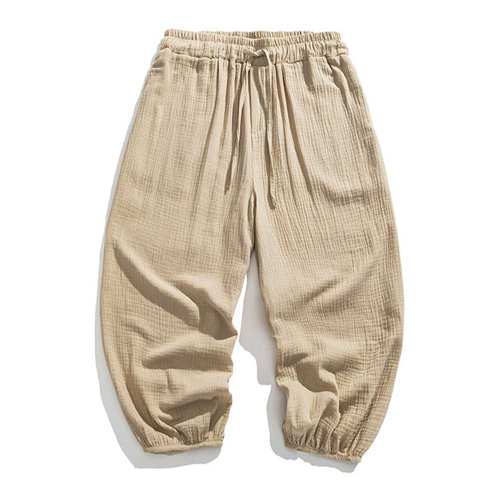 Pantalon pour homme en coton doux et uni avec cordon de serrage et poches Motif Buddha Stones - image 12