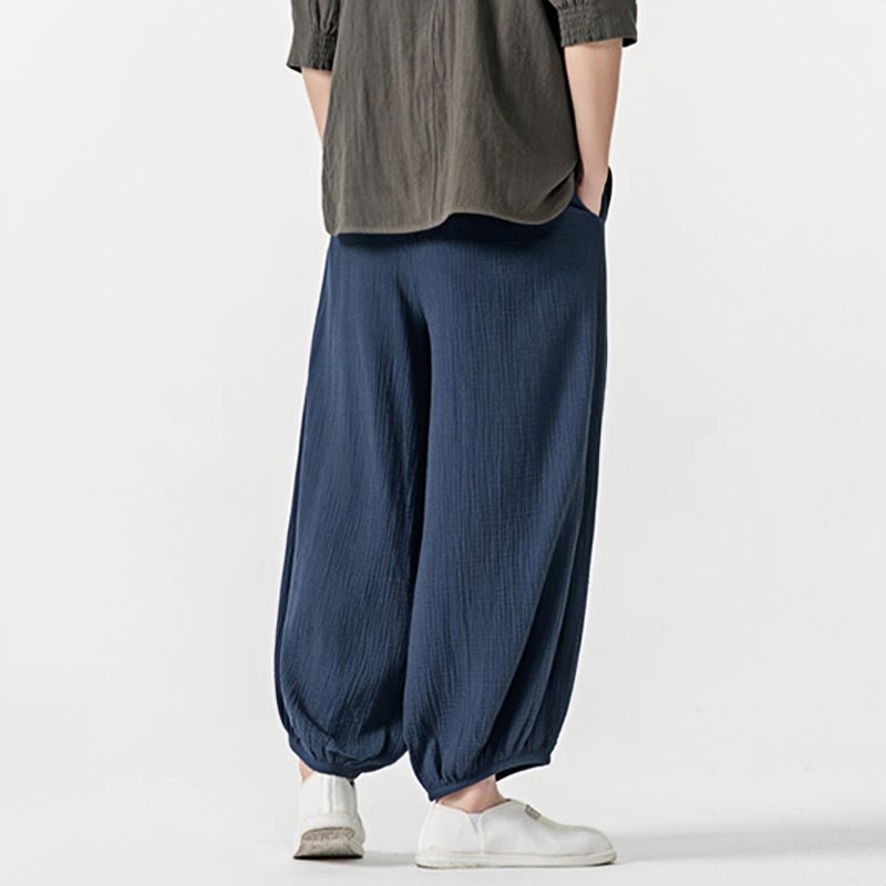 Pantalon pour homme en coton doux et uni avec cordon de serrage et poches Motif Buddha Stones - image 25
