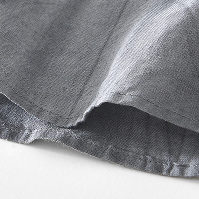 Chemise homme en coton ramie à manches courtes et col en V Buddha Stones - image 5