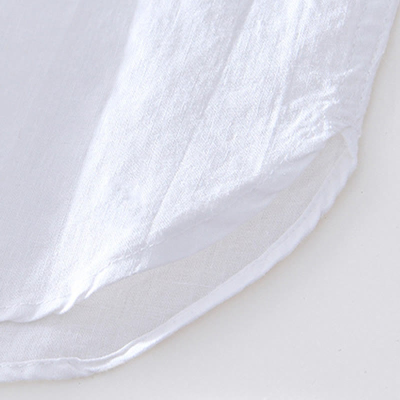 Chemise homme en coton ramie à manches courtes et col en V Buddha Stones - image 18