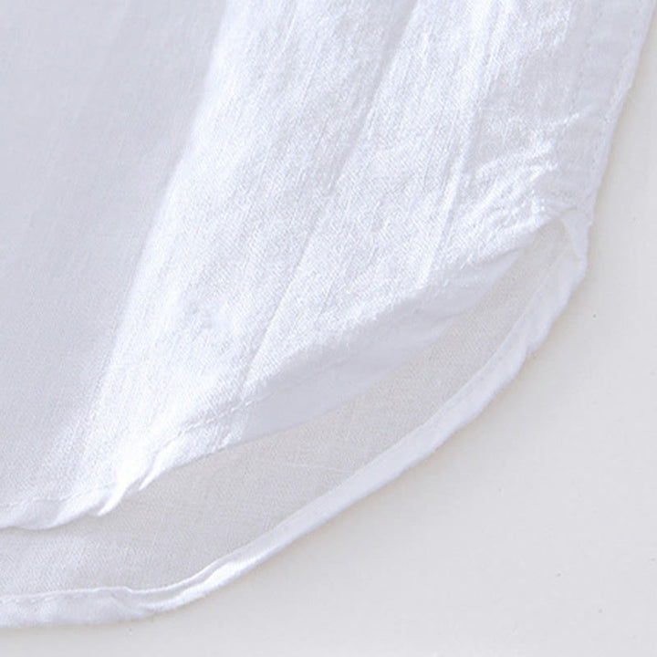 Chemise homme en coton ramie à manches courtes et col en V Buddha Stones - image 18