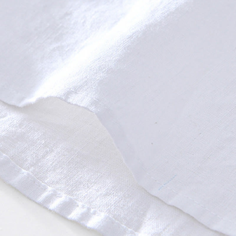 Chemise homme en coton ramie à manches courtes et col en V Buddha Stones - image 17