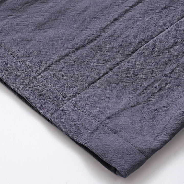 Ensemble 2 pièces de méditation pour homme, chemise chinoise à boutons et cordon de serrage, pantalon large avec poches, motif Buddha Stones - image 14